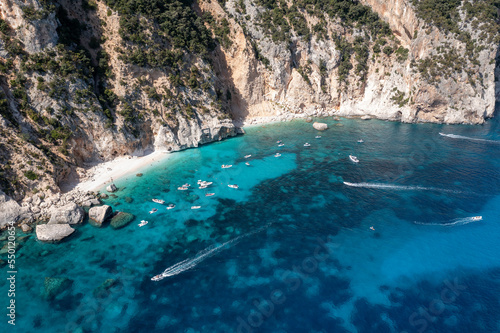 Cala Gonone Coastline Aerial