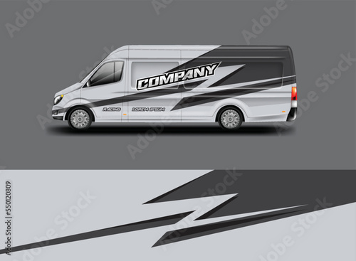 Car wrap design vector background livery for van 