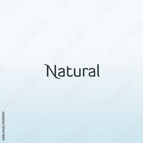 word NATURAL vector logo design