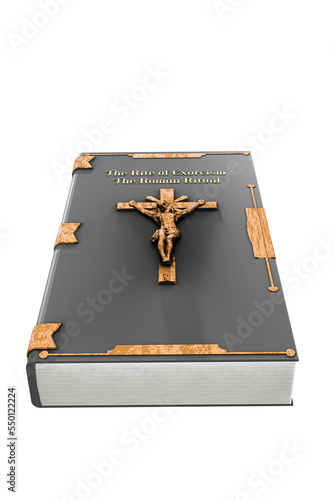 exorcism book on transparent background photo