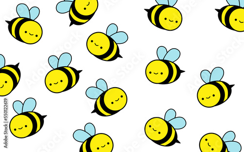 bees. Isolated illustration of bees. Insects.
