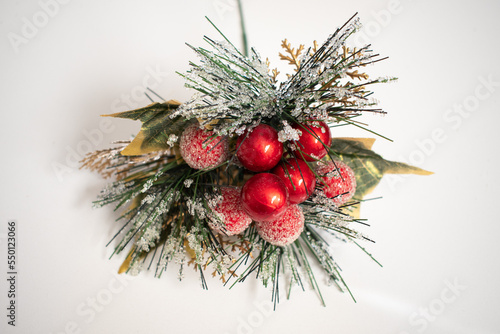 Fotografija christmas decoration on white background