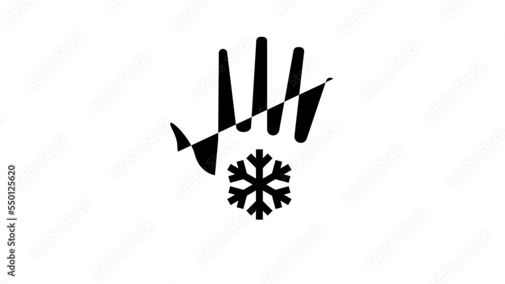 cold hands and feet glyph icon animation cold hands and feet glyph icon animation