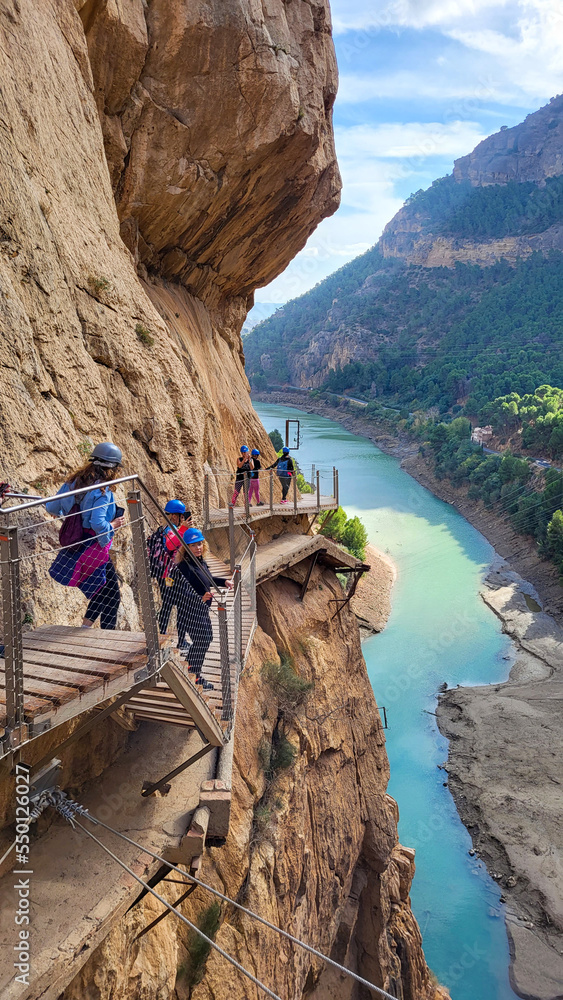 Caminito Del Rey, Spain, November 25, 2022 Royal Trail Also Known as El Caminito Del Rey