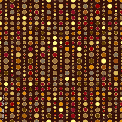 Abstract seamless pattern. Repeating dot bright background. African decorative design for prints. Repeated decoration polka. Repeat sample texture. Sample for textiles or fabrics. Vector illustration