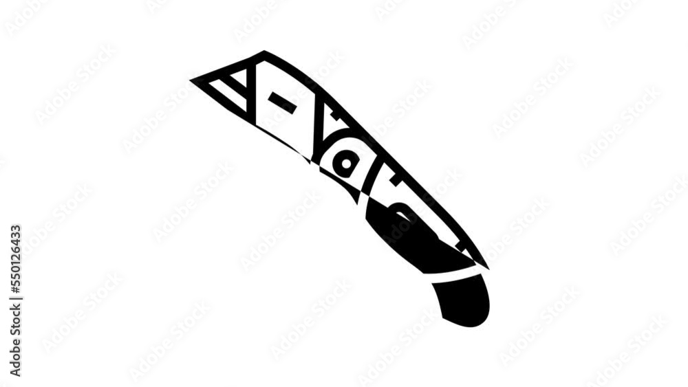 utility knife equipment line icon animation utility knife equipment line icon animation