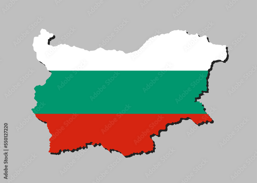 Vector map Bulgaria made flag, Europe country Vector map Bulgaria made flag, Europe country