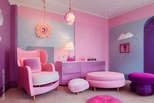 Art deco style children s room interior