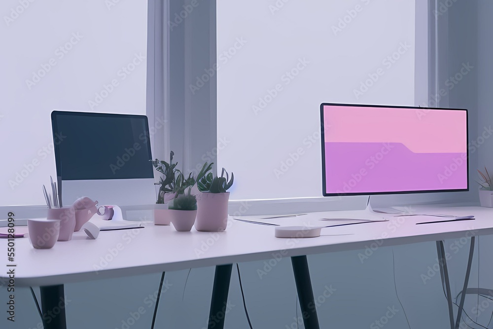 Fototapeta premium Office coworking illustration