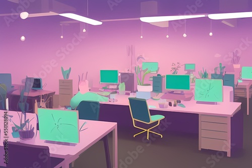 Office coworking illustration