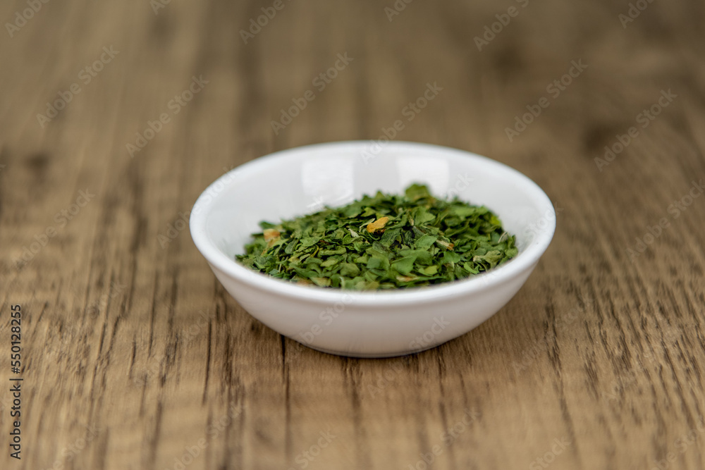 Freeze dried dehydrated spinach can be ground up and added to a drink for a healthy serving of greens Freeze dried dehydrated spinach can be ground up and added to a drink for a healthy serving of greens