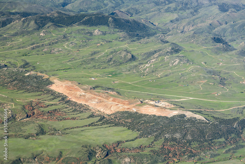 Aerial View of Quarry in Larimer County Colorado photo