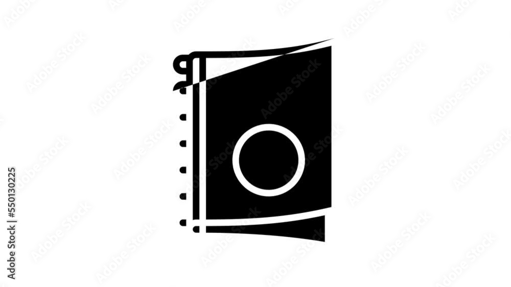 manual book or notebook line icon animation manual book or notebook line icon animation