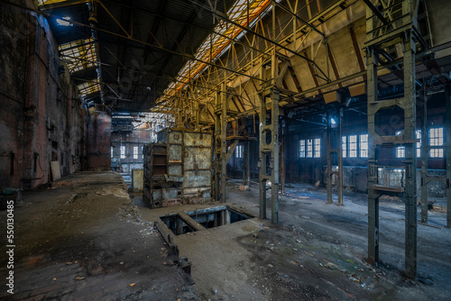 Old epic legendary historic brick abandoned power plant in Silesia  Poland