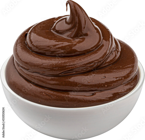 Chocolate cream isolated