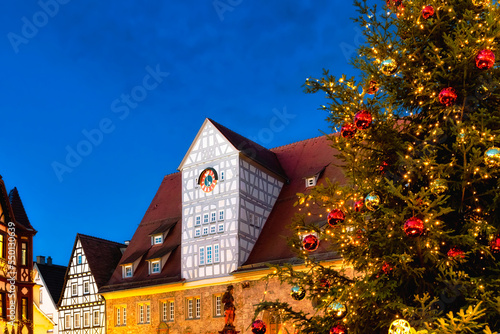 Spitalhof in Reutlingen, Black Forest, at Christmas time. photo