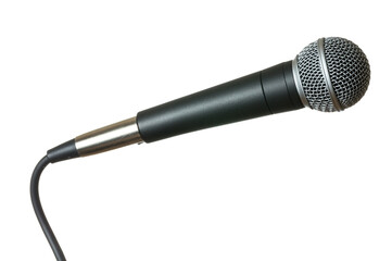 Classic stage microphone isolated against white