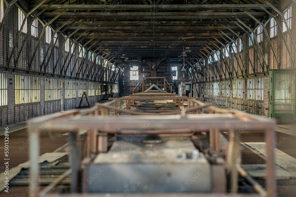 Fototapeta premium Old epic legendary historic brick abandoned power plant in Silesia, Poland