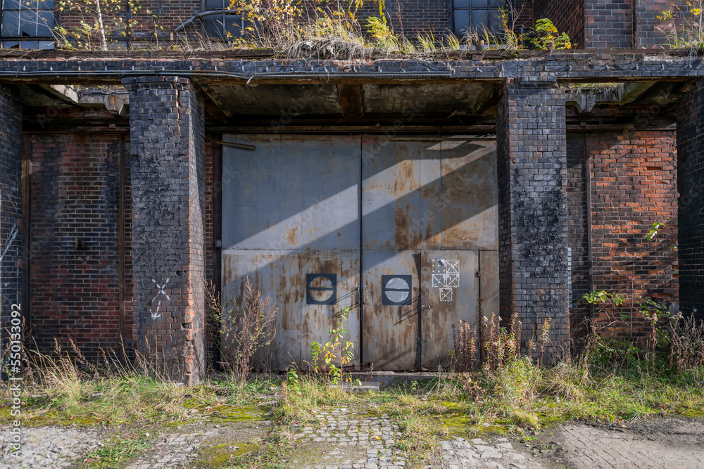 Old epic legendary historic brick abandoned power plant in Silesia, Poland