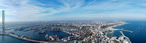 panoramic view of Constanta city - Romania, seen from above