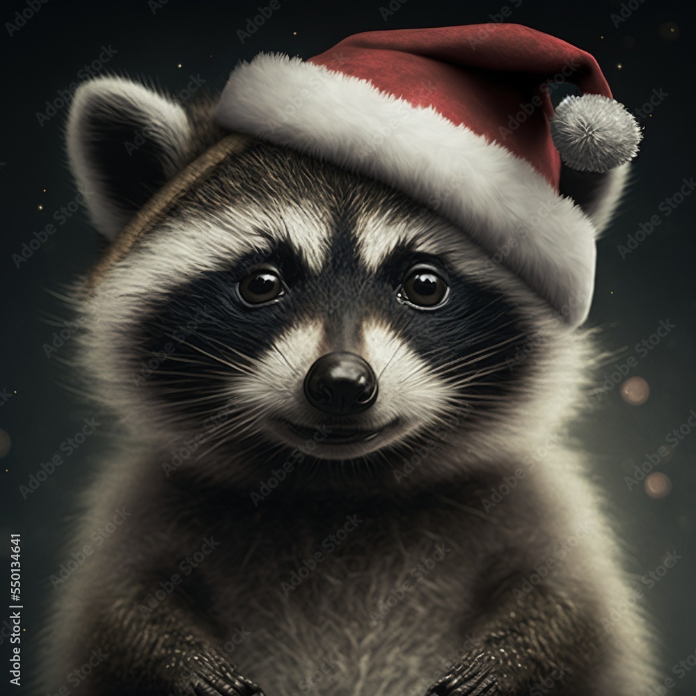 cute animals in santa hats cute animals in santa hats