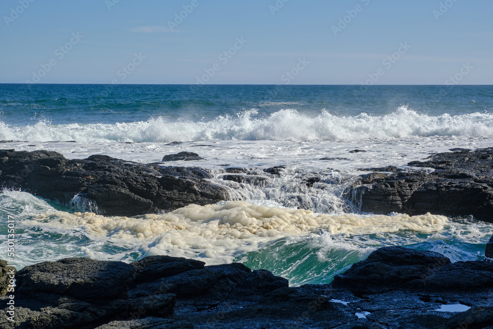 The Flinders Blowhole is one of the few places where you can access the ocean between Cape Schanck and Flinders. Looking out on to Bass Straight. The Flinders Blowhole is one of the few places where you can access the ocean between Cape Schanck and Flinders. Looking out on to Bass Straight.