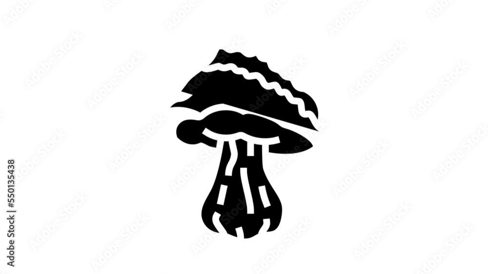 psychedelic narcotic mushroom glyph icon animation psychedelic narcotic mushroom glyph icon animation