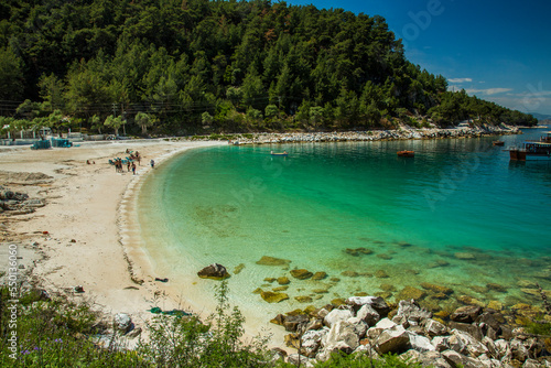 beach in the thassos island, greece