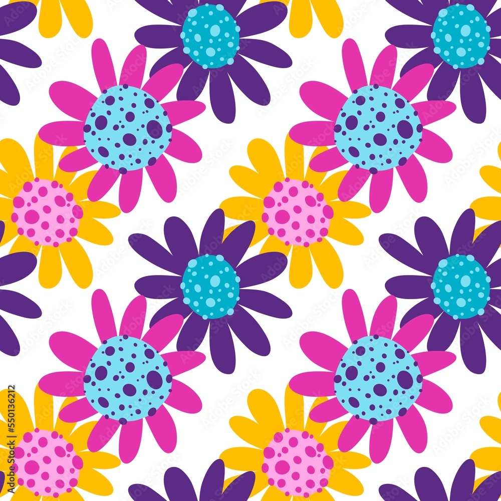 Floral seamless flower pattern for wrapping and linens and fabrics and clothes print and kids and kitchen textiles Floral seamless flower pattern for wrapping and linens and fabrics and clothes print and kids and kitchen textiles