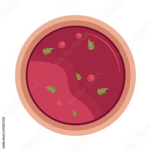 fresh soup on bowl