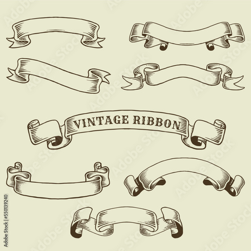 classic vintage set of ribbons