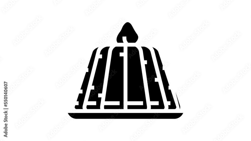 strawberry jelly line icon animation strawberry jelly line icon animation