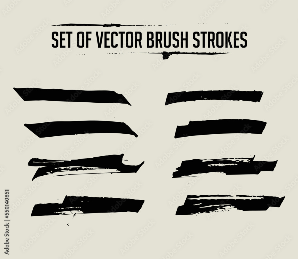 Set of vector marker brush strokes .realistic marker strocks .Grunge ink Modern elements design.