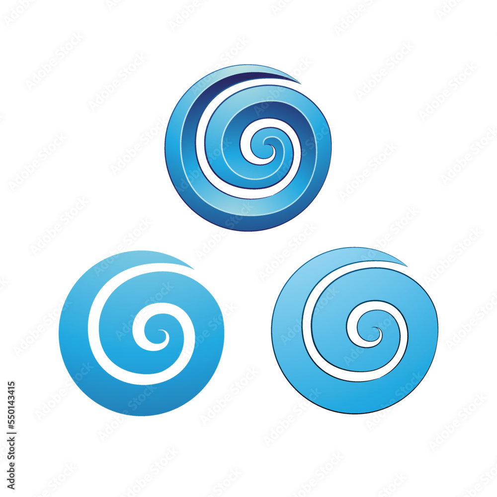Swirly Round Blue Shapes