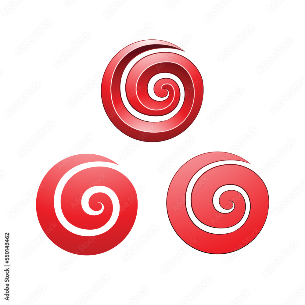 Swirly Round Red Shapes Swirly Round Red Shapes