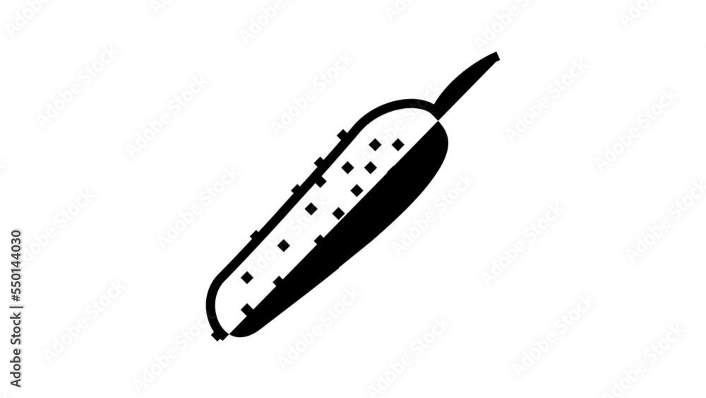 cucumber vitamin vegetable line icon animation cucumber vitamin vegetable line icon animation