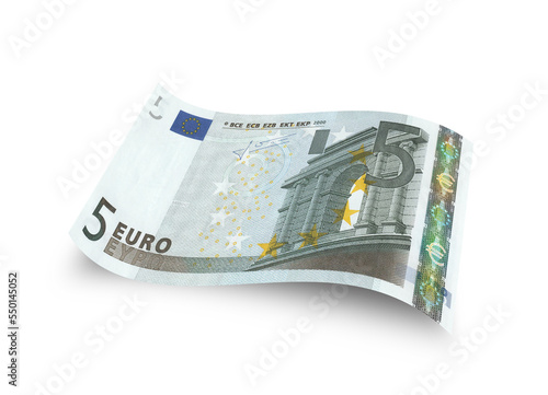 Close up five euro banknote photo