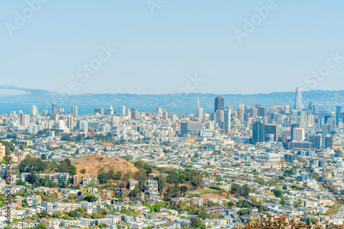 panoramic view of san francisco downtown city