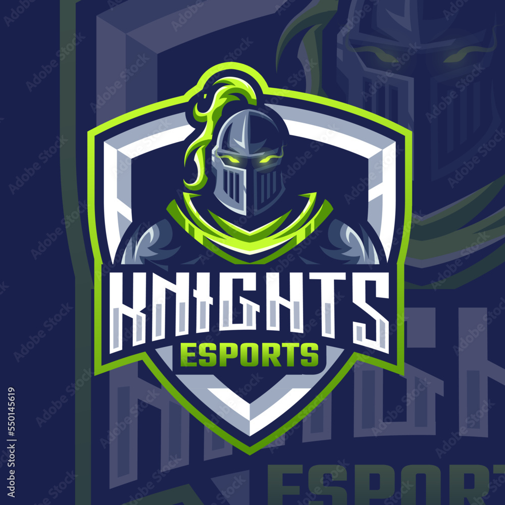 Fototapeta premium Esports knight logo for your business team
