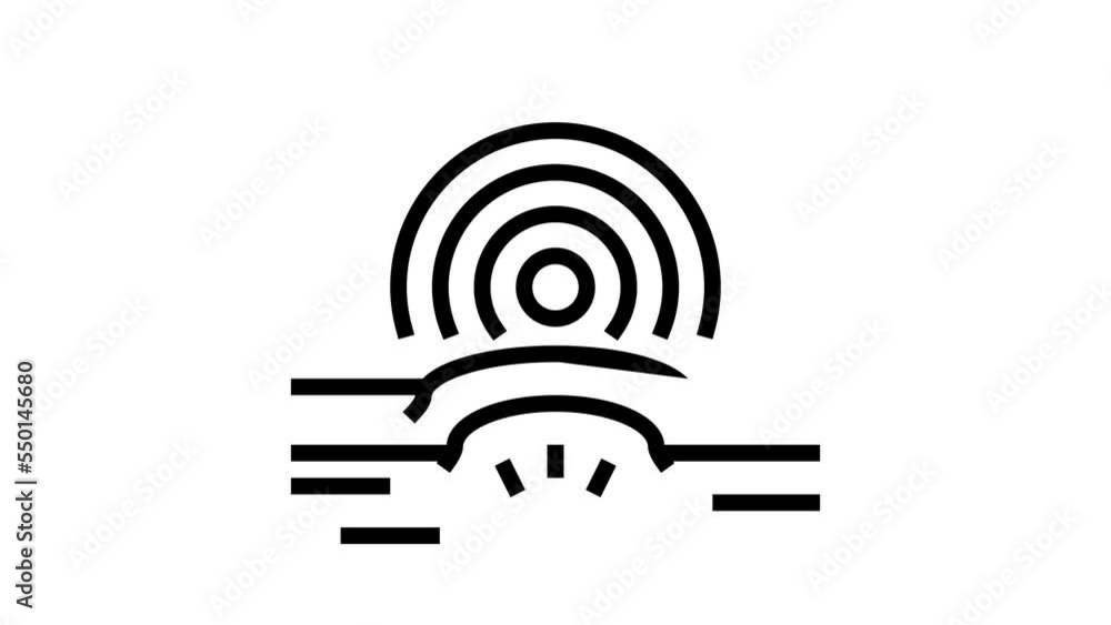 pain health problem line icon animation