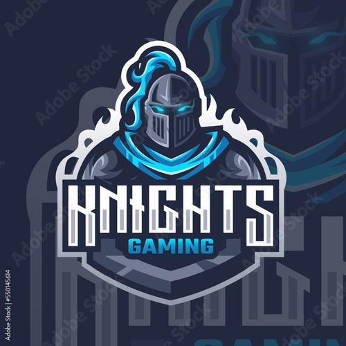 Esports knight logo for your business team