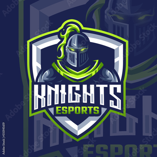 Esports knight logo for your business team