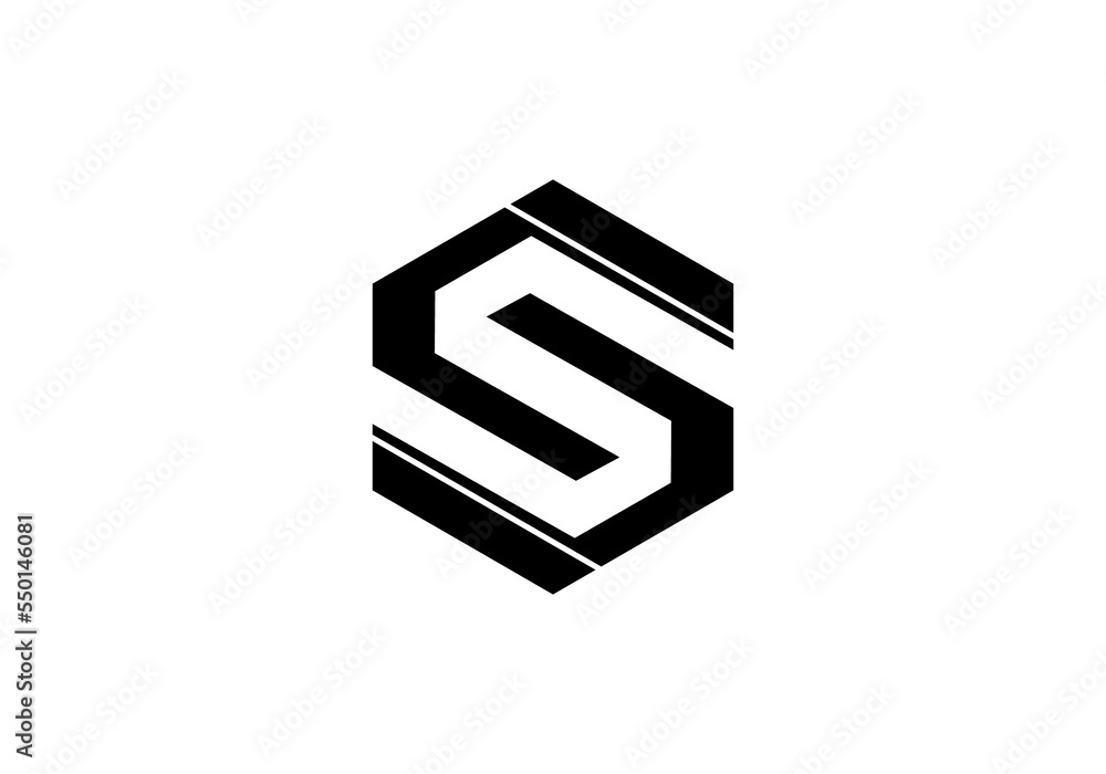 initial letter logo S initial company icon business logo background illustration