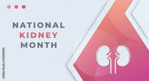 Happy National Kidney Month Celebration Vector Design Illustration. Template for Background, Poster, Banner, Advertising, Greeting Card or Print Design Element