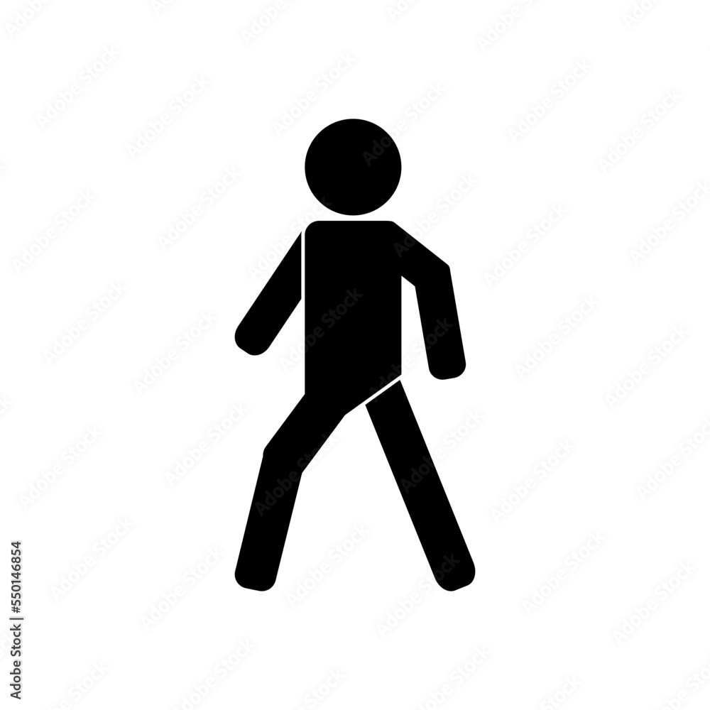 Walk man icon vector logo design template Walk man icon vector logo design template
