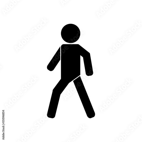 Walk man icon vector logo design template