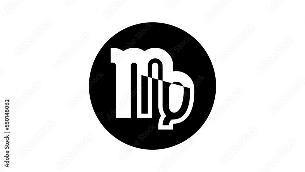 virgo zodiac glyph icon animation virgo zodiac glyph icon animation