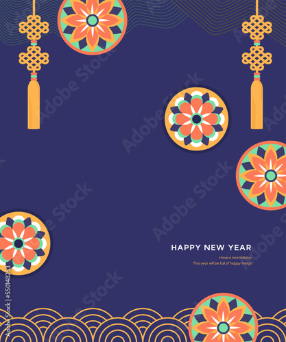 korean traditional flower pattern background