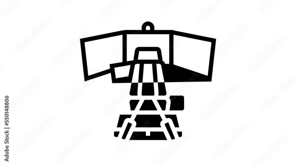 racing simulator cockpit line icon animation racing simulator cockpit line icon animation