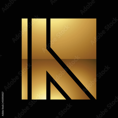 Golden Letter H Symbol on a Black Background - Icon 9